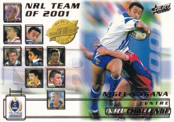 2002 Select Challenge - Team of the Year #TY3 Nigel Vagana Front